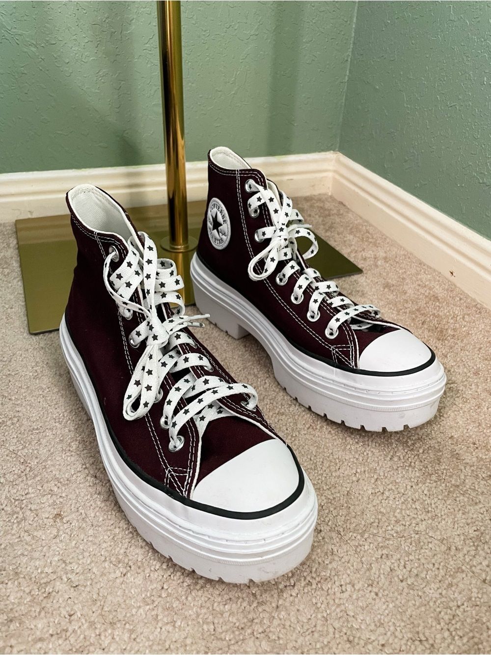 Converse Chuck Taylor All Star Lugged Sneakers Star Reflective Laces Size 9.5 - Picture 2 of 8